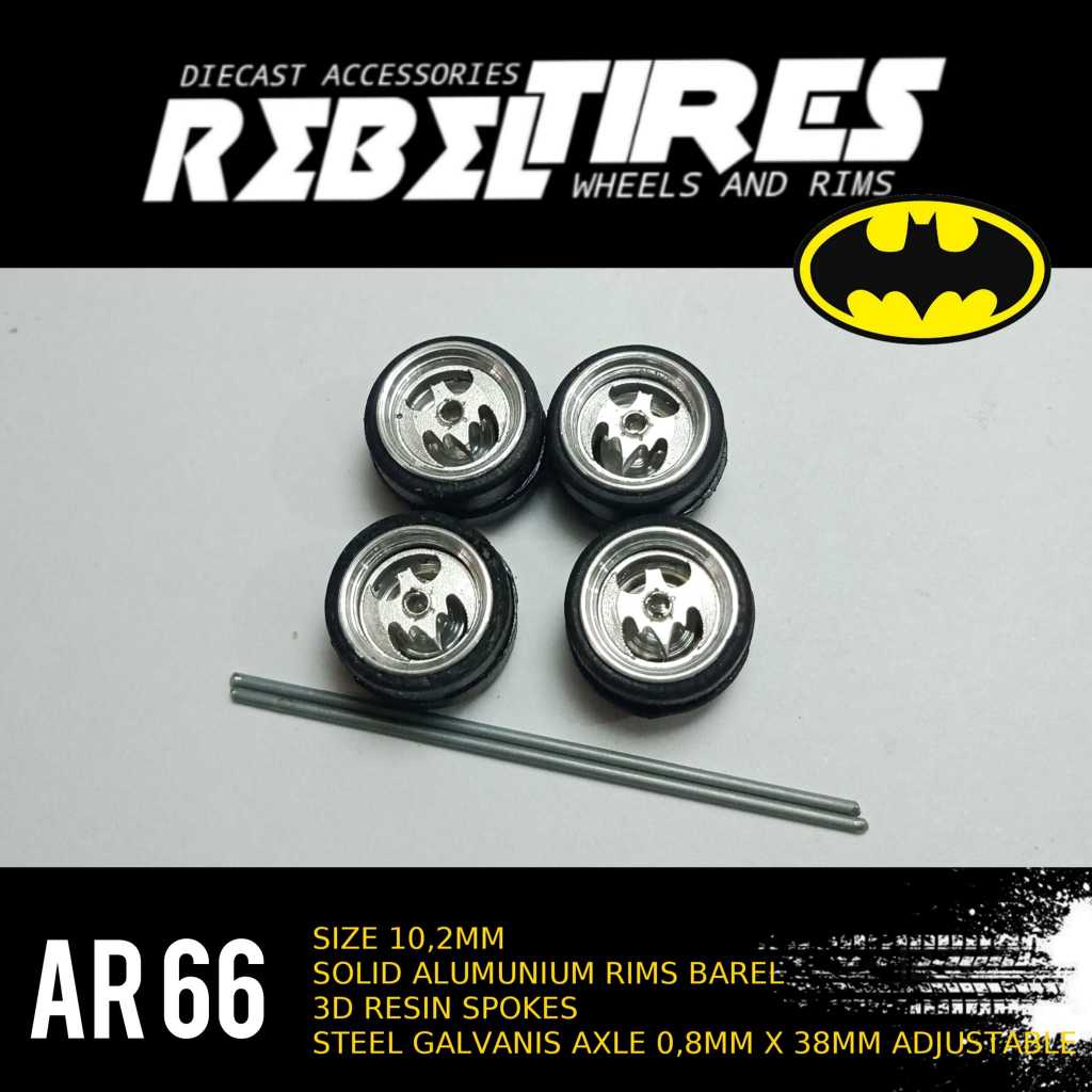 Ban Karet Diecast Rebel AR66 MODEL BATMAN 10mm LONG AXLE ADJUSTMENT