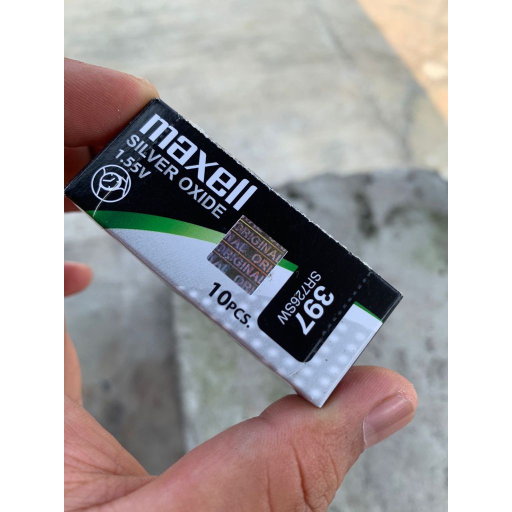 BATERAI BATU JAM TANGAN MAXELL SILVER OXIDE 397 SR726SW BOX ORIGINAL 1.55V