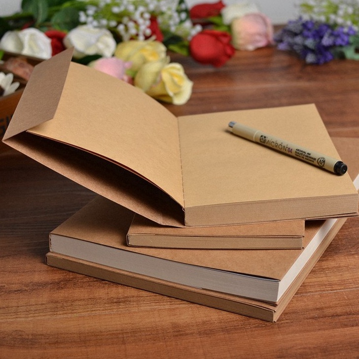 

KODE G88L CREATIVE RETRO KRAFT COVER SKETCHBOOK BUKU SKETSA DOODLE CORATCORET