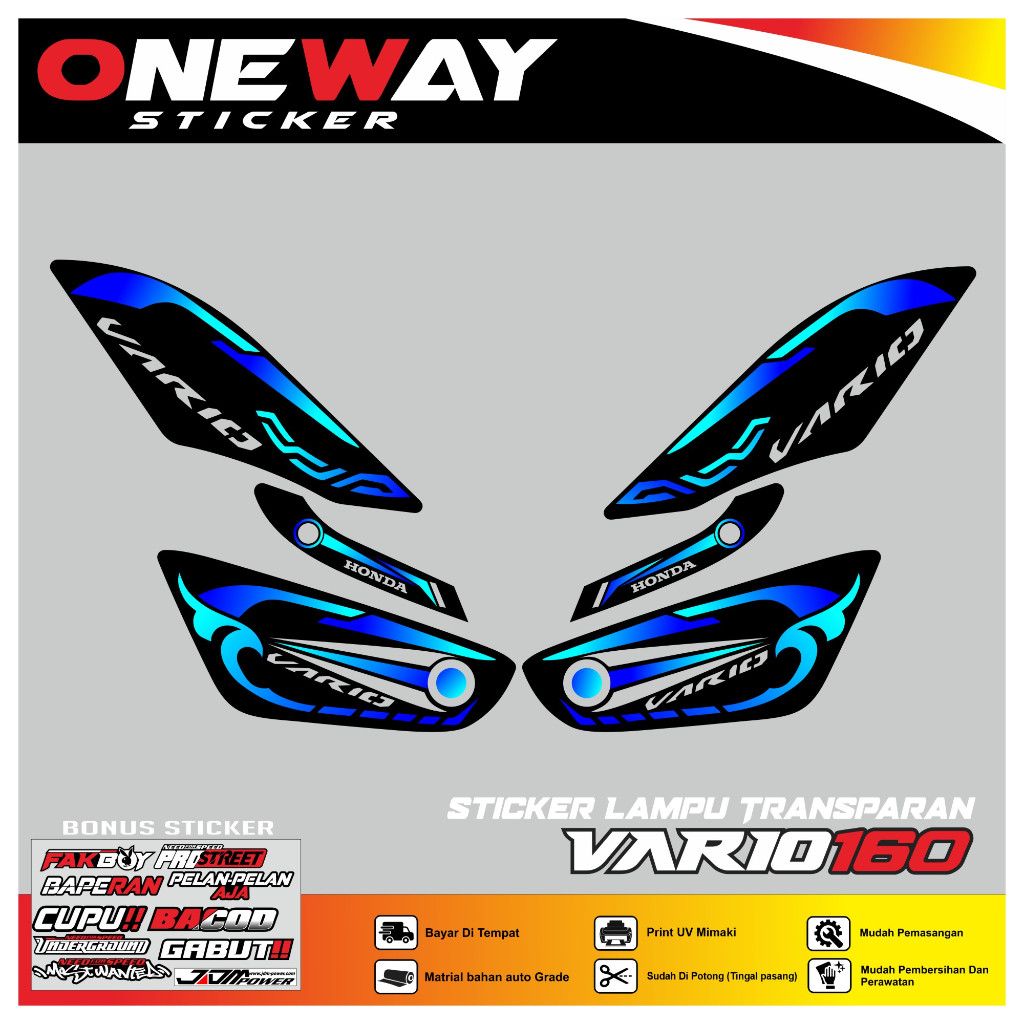 Stiker Lampu VARIO 160 Variasi Lampu Alis Motor Honda VARIO 160 VIRAL