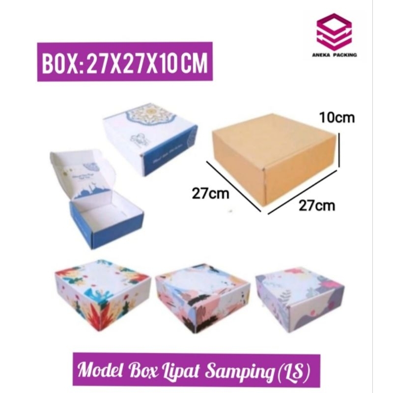 

Box 27x27x10cm/Kardus/Hampers/Puding/Tart/Boneka/idulfitri/Lebaran