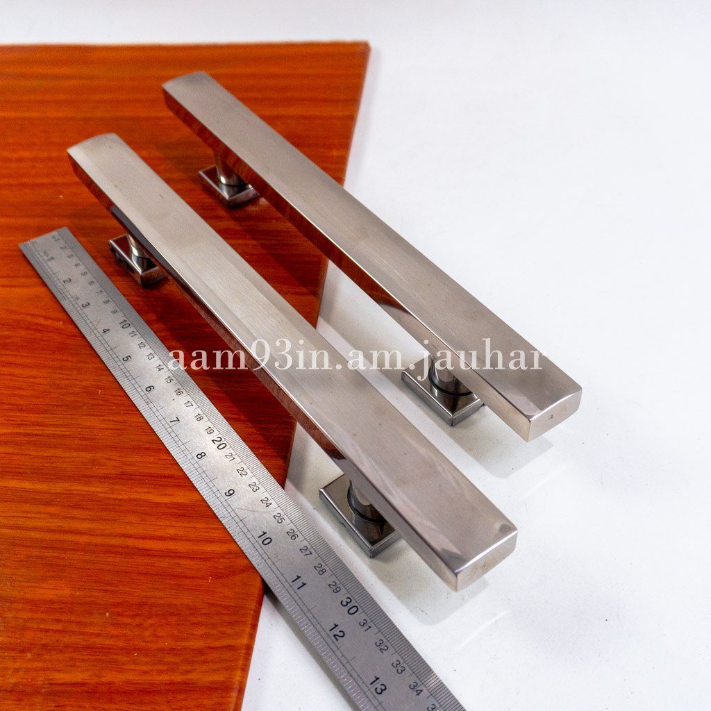 Handle pintu lis2 dof tarikan pipih gagang rumah minimalis kunci 33 cm stainles kotak 15x30 mm 630 g
