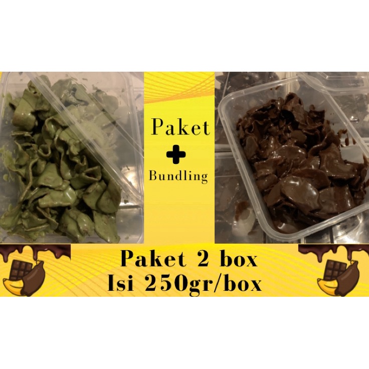 PAKET BUNDLING kripik pisang coklat lumer kripik pisang kripik pisang coklat kripik coklat lumer coklat lumer cemilan pisang