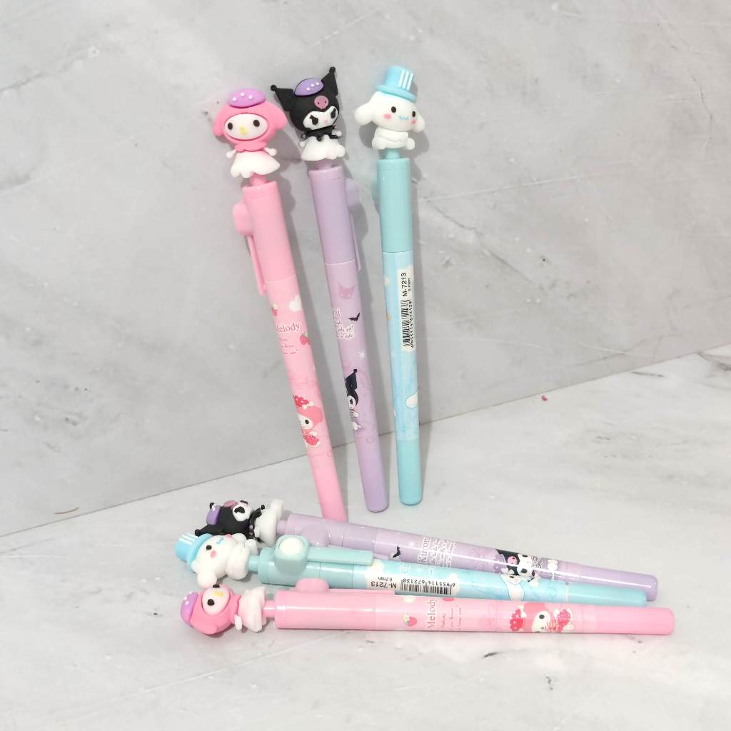 

Pulpen Lucu Loncat Mutar / Cute Revolving Turning Pen Sanrio Cinnamoroll, Melody, Kuromi