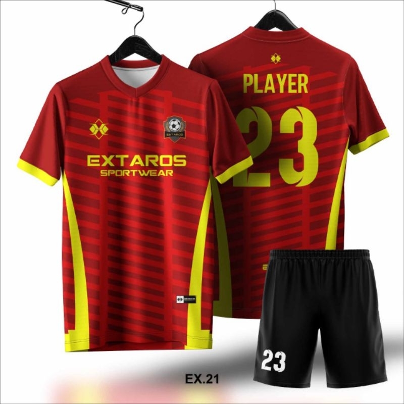 BAJU BOLA JERSEY FUTSAL BEBAS NAMA COSTUME PRINT EX 21