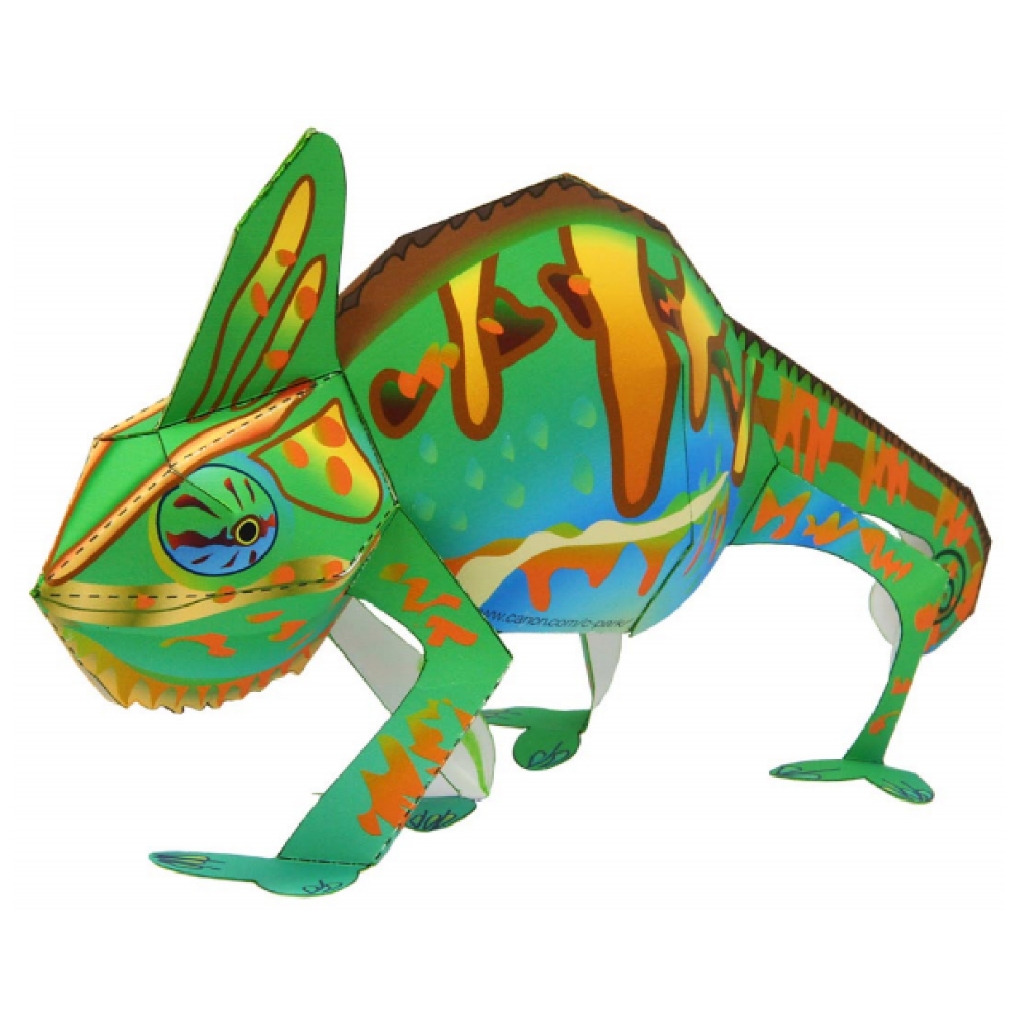 Veiled Chameleon (Bunglon) Paper Craft