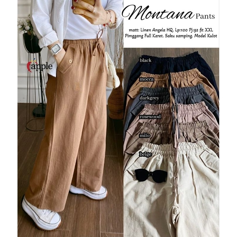Montana Kulot Jumbo Pant (APPLE)