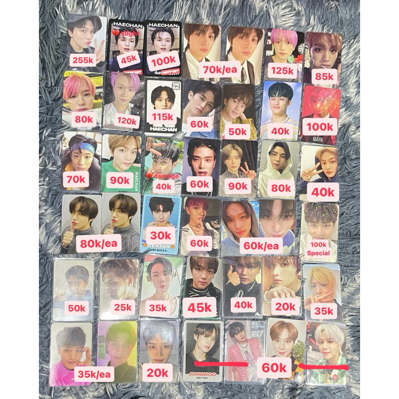 WTS PHOTOCARD HAECHAN KOREK PILEK KINHO MARK DILAN JAEHYUN