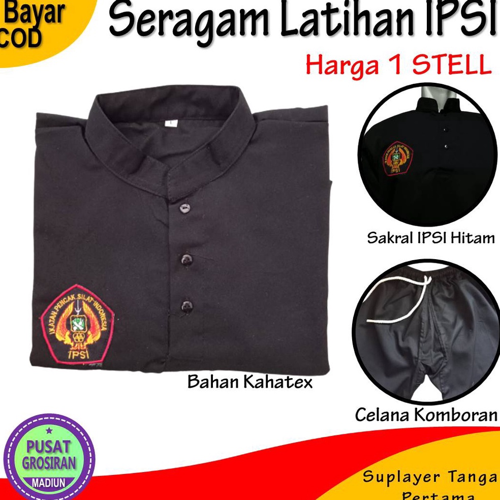 KODE N77U Seragam IPSI  Seragam Silat  Baju Silat  Baju IPSI  Baju Silat IPSI Logo Hitam