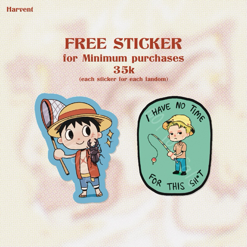 FREEBIES KHUSUS MERCH JJK & OP