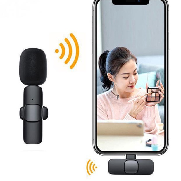 Mic Wireless Smartphone Clip On Vlog Lavalier Microphone Wireless Mic Bluetooth r Tiktokers