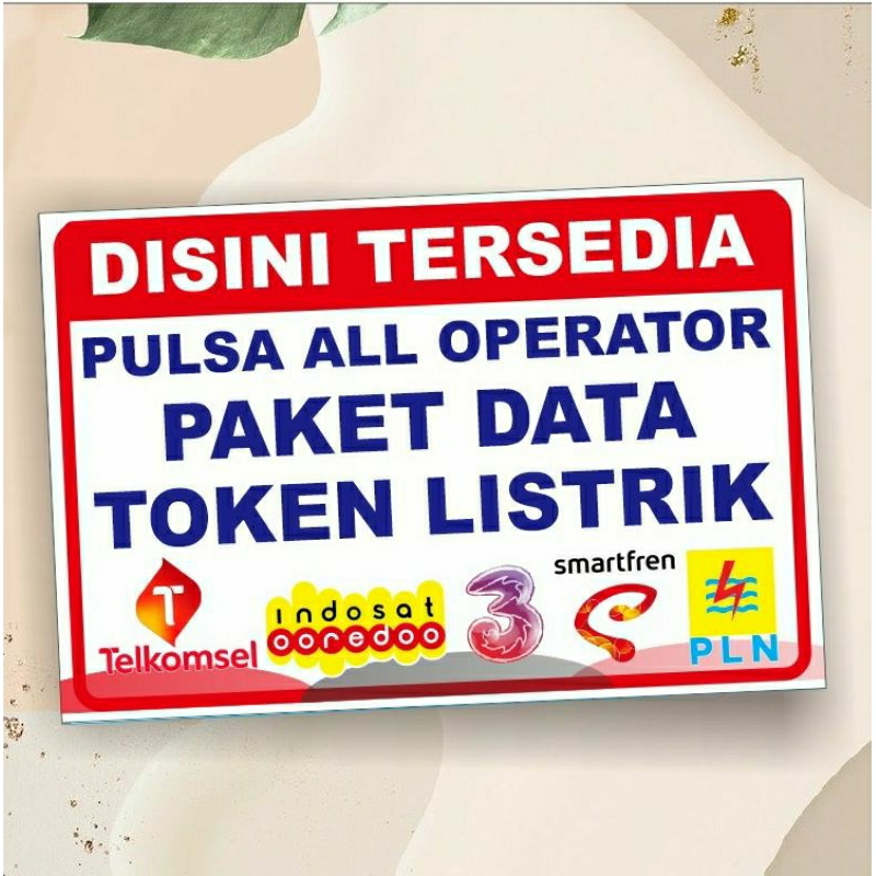 

stiker disini jual pulsa dan token listrik waterproof