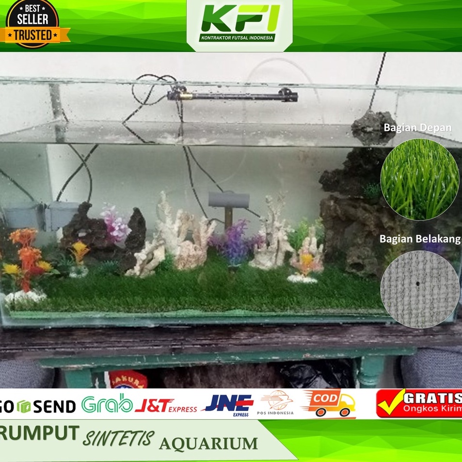 WnG Rumput Sintetis Aquarium 6 X 4Rumput Sintetis Murah Untuk AquariumRumput Sintetis Meteran Aquari