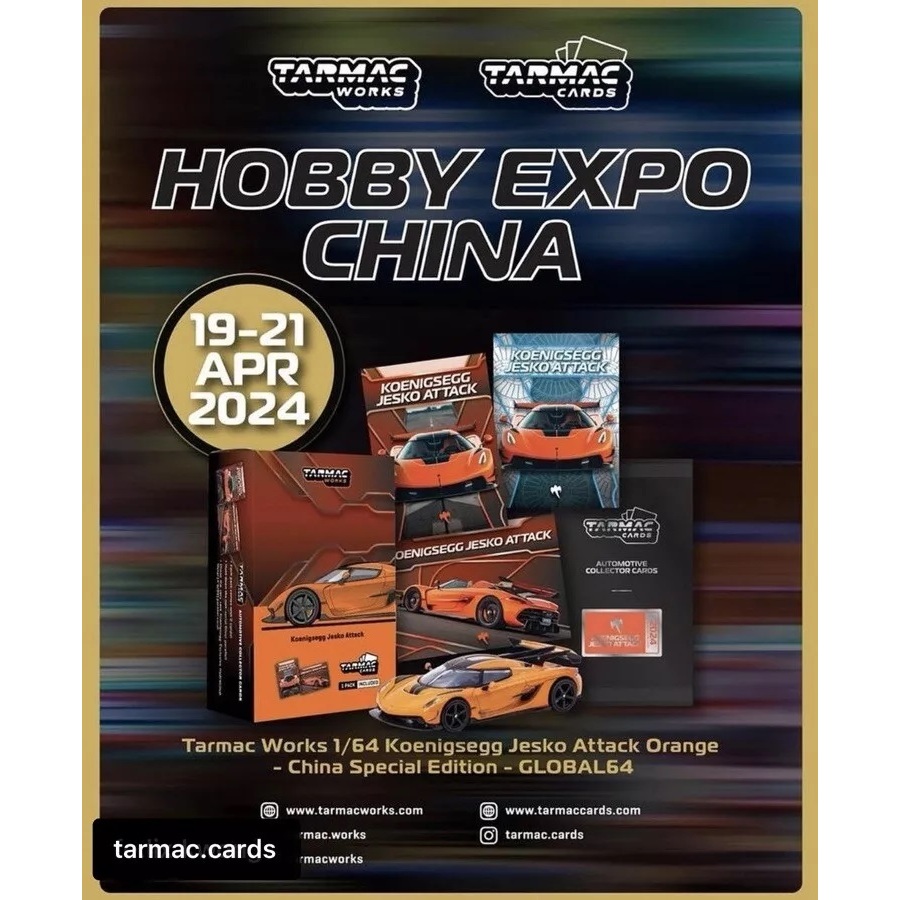 Tarmac Works Koenigsegg Jesko Attack Orange China Hobby Expo 2024