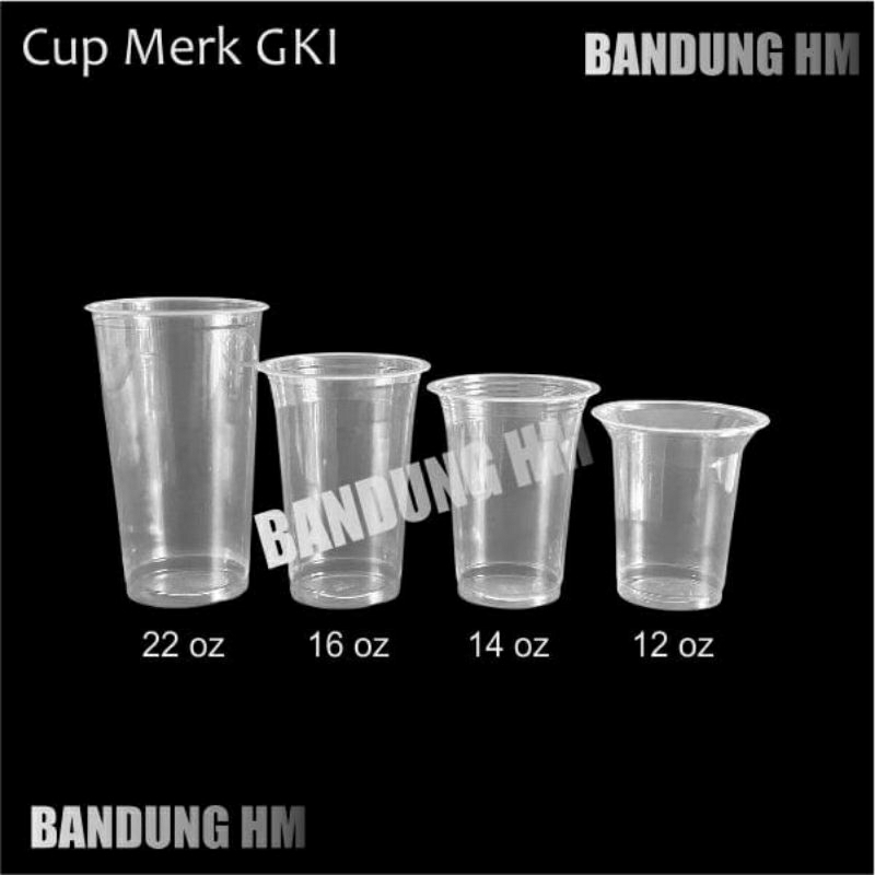 CUP PLASTIK GKI 12OZ (ISI 50PCS)