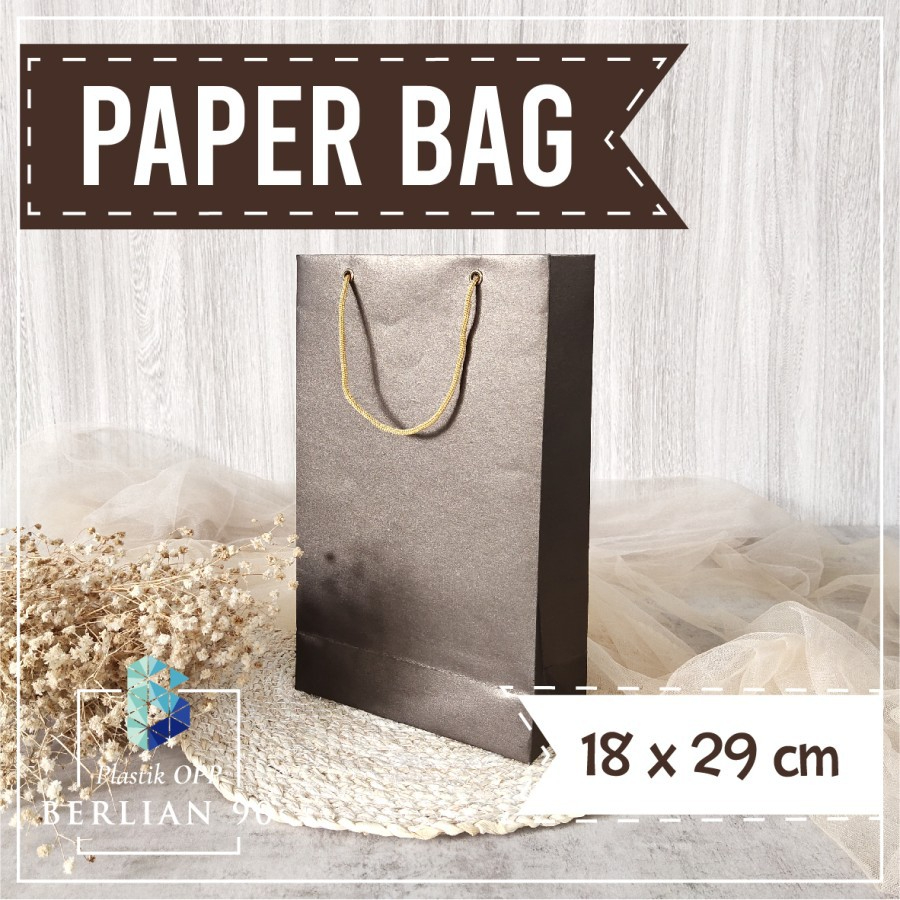 

Paper Bag Polos Warna Tas Belanja Kertas Shopping Bag Tas Kertas ukuran 18 x 8 x 29 cm / Paper Bag 18x29 cm