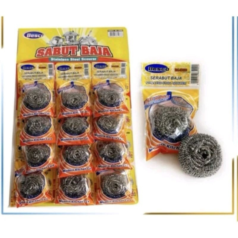 sabut baja besco / gosok panci / stainless steel scourer - sabut besi baja besco BC