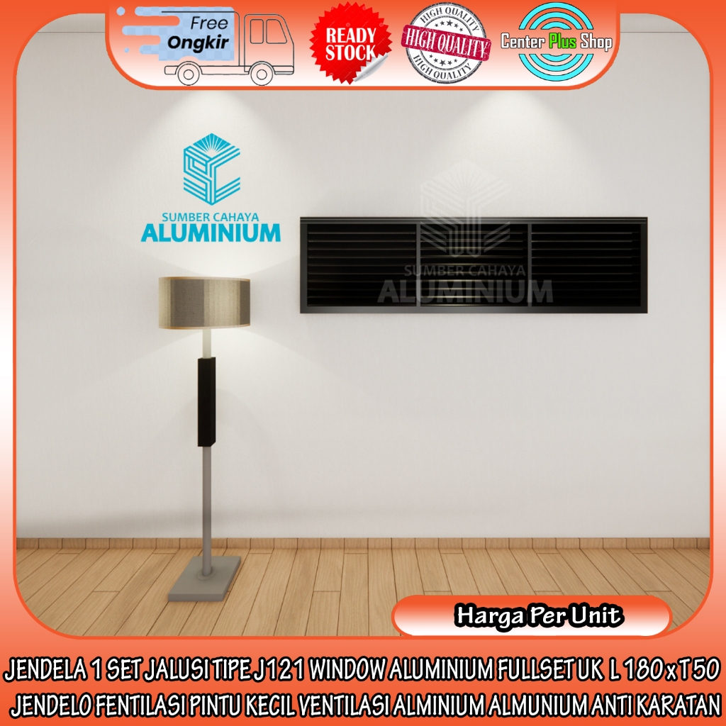 [INSTANT] JENDELA ALUMINIUM SCA JALUSI TIPE J121 UKURAN  L 180 x T 50 CM ALUMINIUM WINDOW JENDELO LA