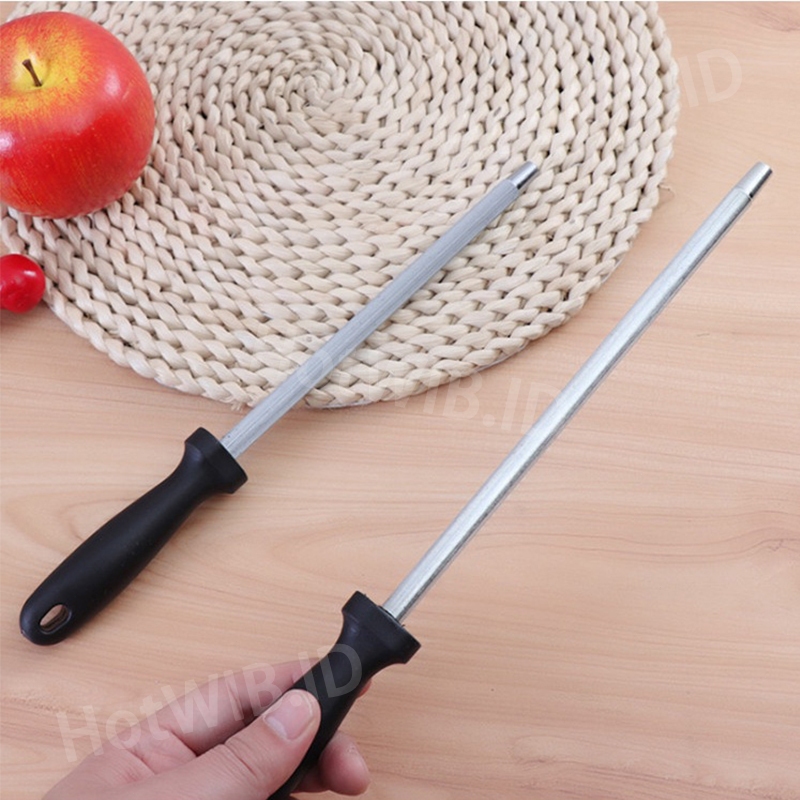 Alat Pengasah Asah Pisau Tongkat - Pengasah Pisau Daging Asahan Pisau Stik Stainless Steel