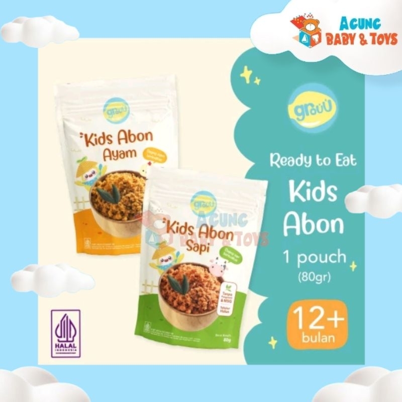 

Grouu kids abon 12+ / abon ayam dan abon sapi