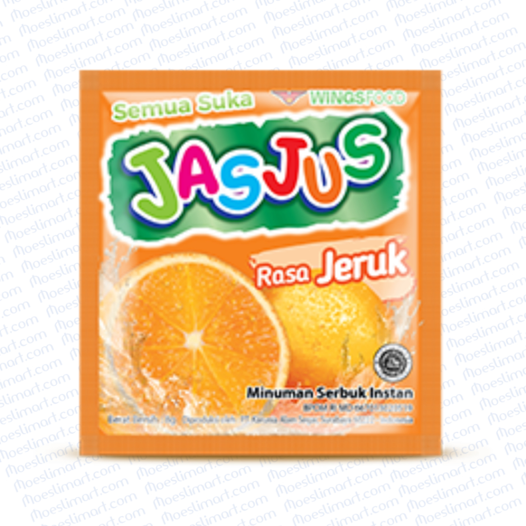 

Jasjus Minuman Serbuk Instan Rasa Jeruk 8 g Rencengan isi 10 pcs