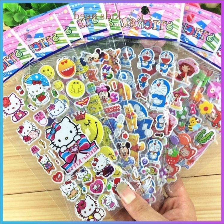 MAINAN STIKER ANAK TIMBUL 3D STICKER ANAK PEREMPUAN STIKER ANAK STICKER TIMBUL 3D RANDOM