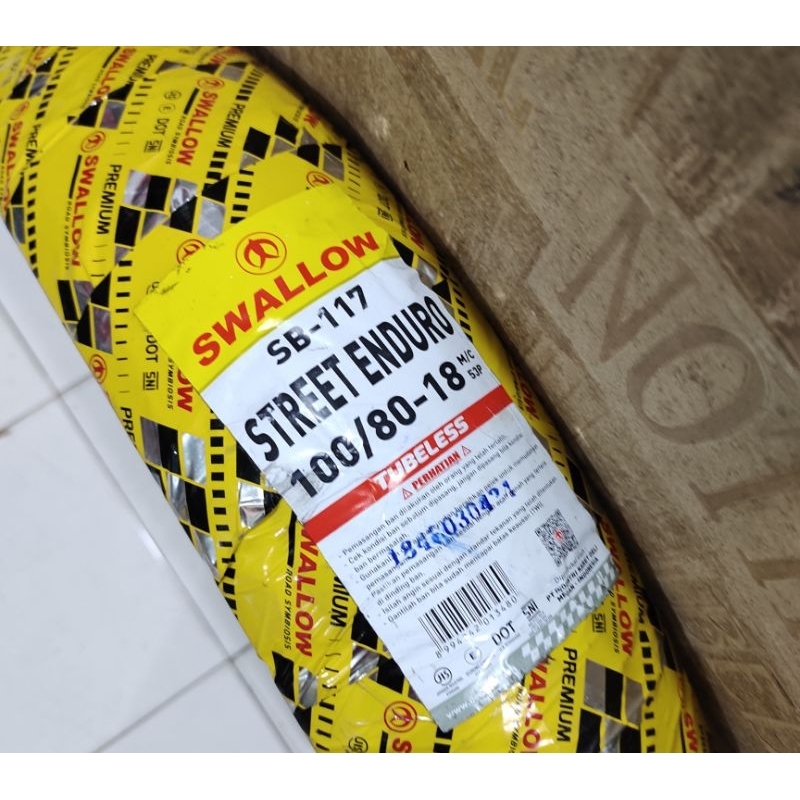 Ban Swallow 100 / 80 - 18 SB 117 SB117 Street Enduro Tubeless