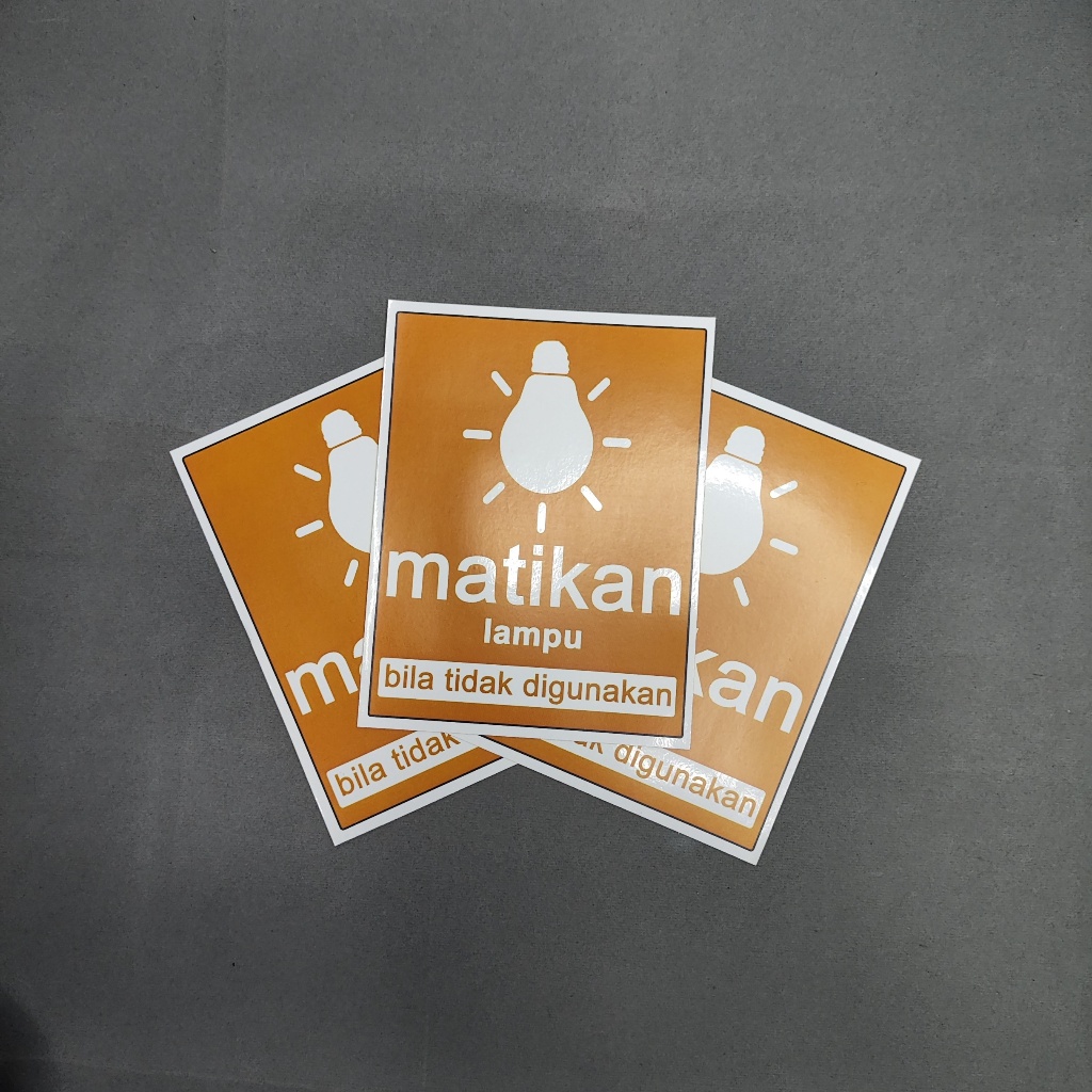 

STIKER TANDA LABEL HEMAT LISTRIK MATIKAN LAMPU JIKA TIDAK DIGUNAKAN