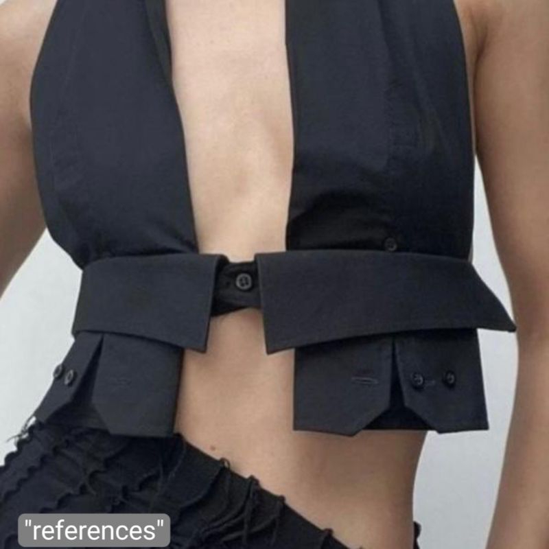 Riana Sexy Top Backless / tanktop v neck