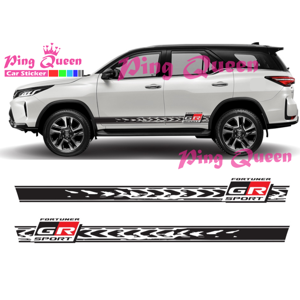 CUTTING STICKER MOBIL FORTUNER GR SPORT STICKER LIST MOBIL TOYOTA FORTUNER GR SPORT