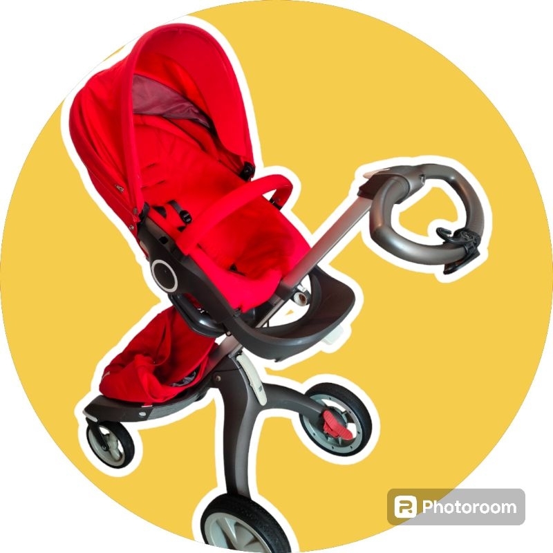stroller sultan stokke xplory v4 Ruby red preloved