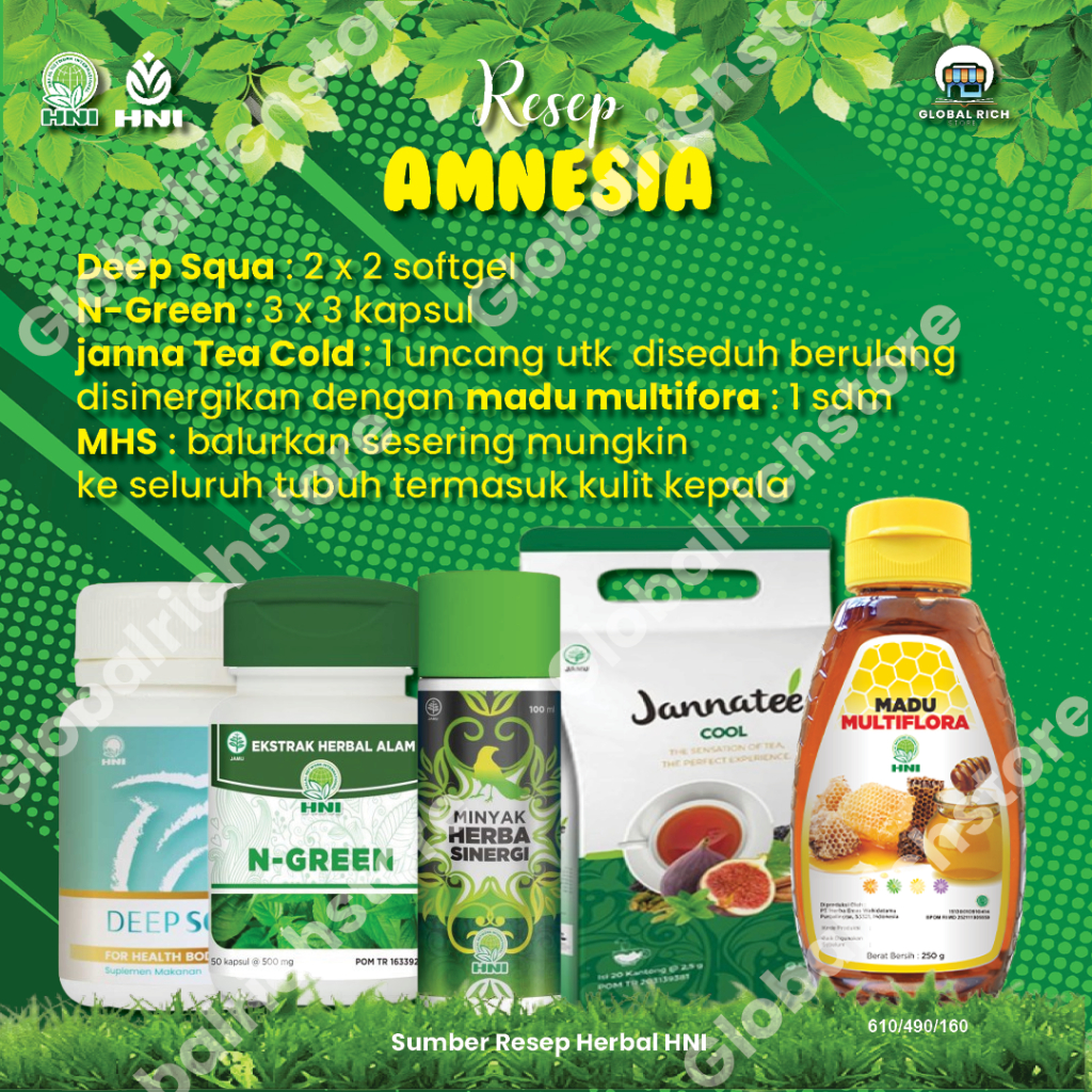 

Resepe Herbal Atasi Amnesia,Hernia,Cacar air,Gondok,Kelenjar tiroid JANNATEE COOL HNI HPAI