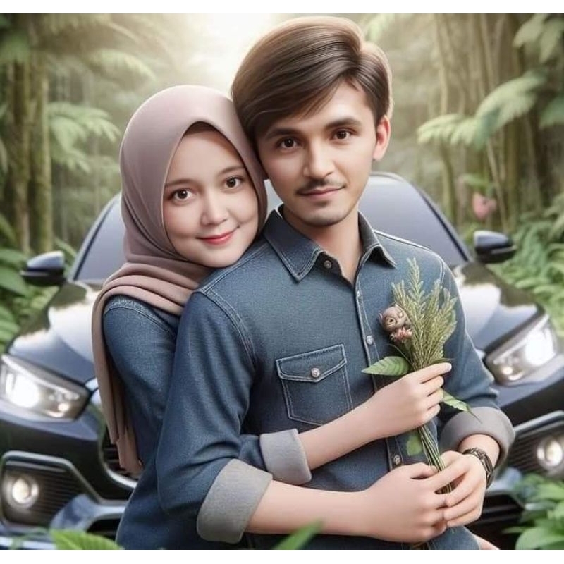 Jasa Edit Foto Karikatur AI Keluarga