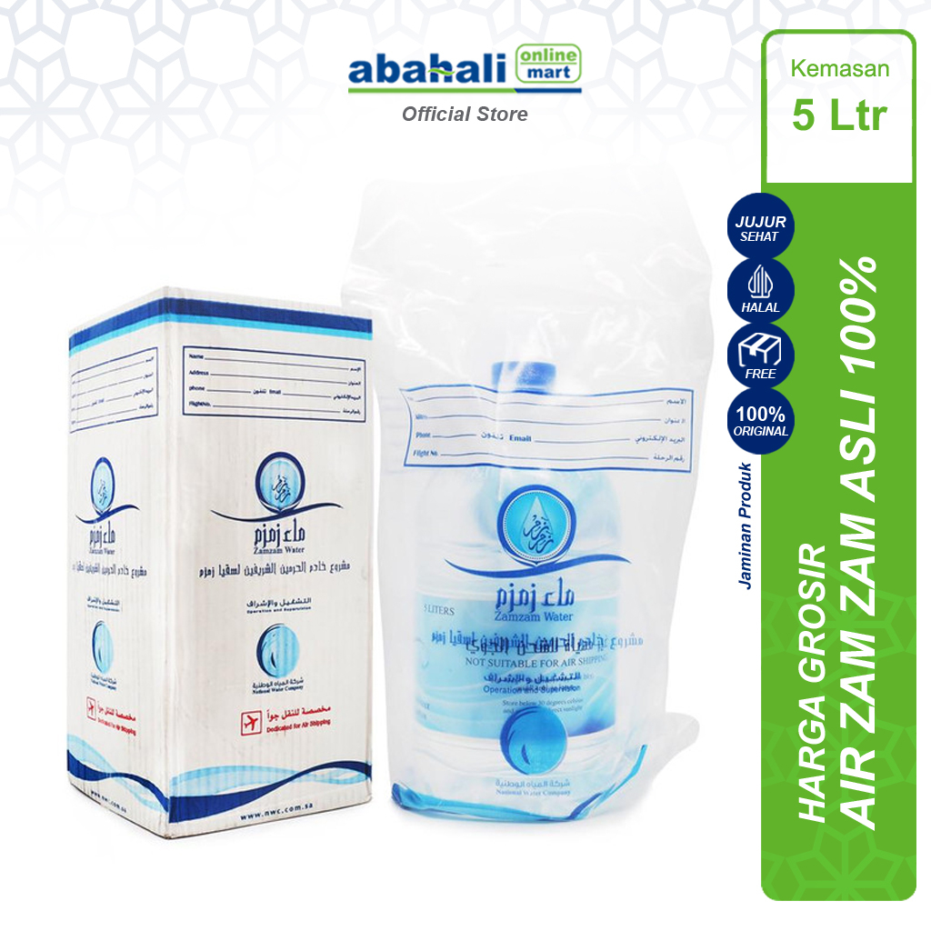 

air zam zam 5 liter galon