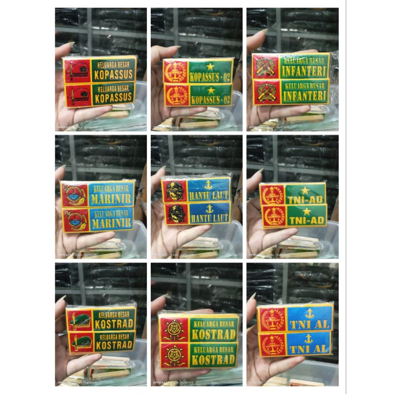 Stiker Embos bisa di plat no , raider,TNI ad,kopasus,TNI Al, Infanteri satu pasang 2 pcs