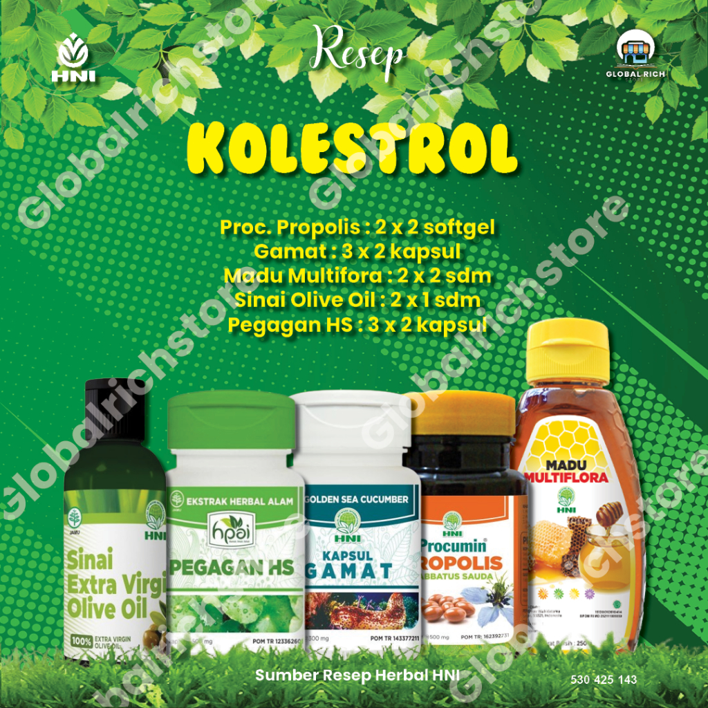 Resep Herbal Atasi Kolesterol, Kram Otot,Autoimun,Darah Rendah, Diabetes GAMAT HNI HPAI