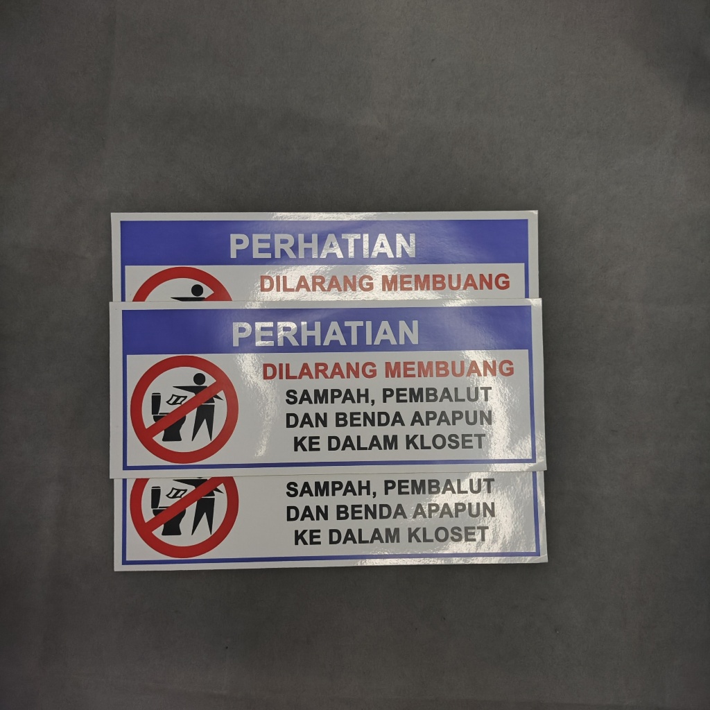 

STIKER TANDA LABEL DILARANG MEMBUANG SAMPAH DI TOILET