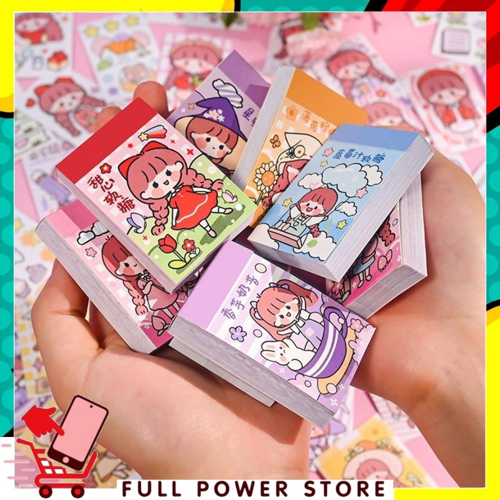 

FPS Stiker Buku Momo Mini 24 Lembar Sticker Note Book Washi Karakter Lucu Buku Diary DIY Jurnal Planner Dekorasi Scrapbooking Alat Tulis Sekolah 24Lembar