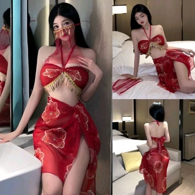 SEXY LINGERIE COSPLAY COSTUME ARABIAN DANCER BAJU KOSTUM PENARI SEXY MURAH D1335MR