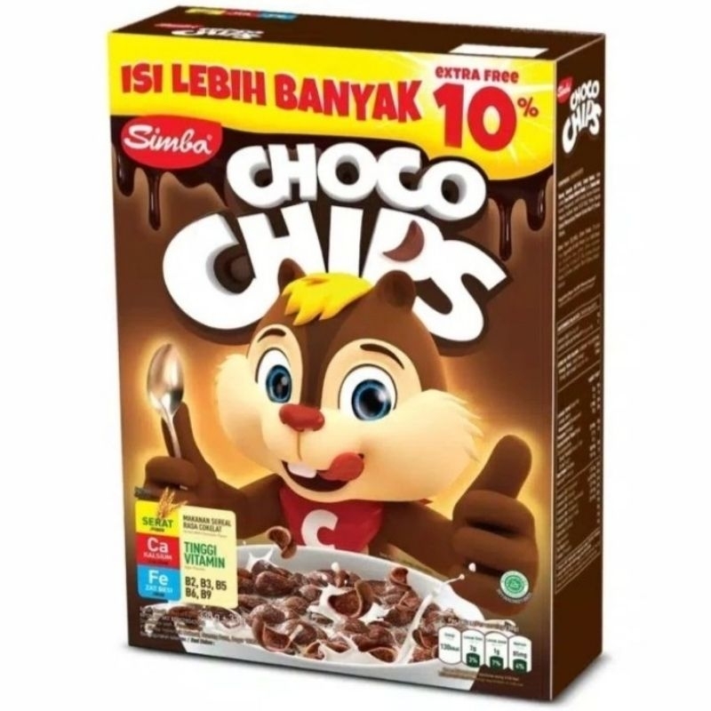 

sereal simba choco chips kemasan box 300 gr