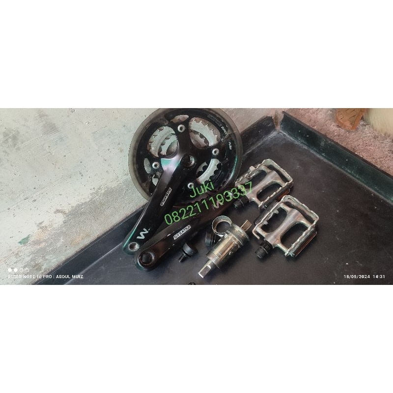 crank suntour plus bb dan pedal