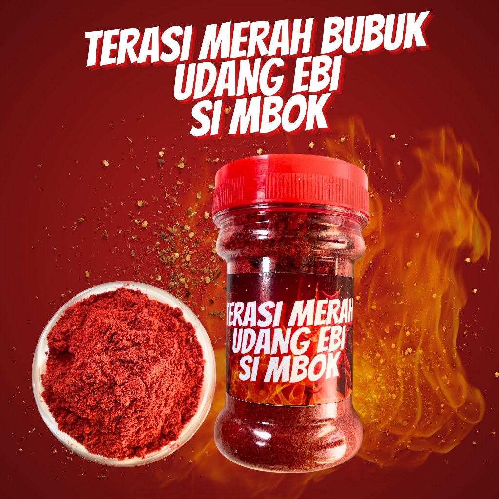 

Terasi Merah Ebi Tabur Bubuk Si Mbok Ukuran 100 GR