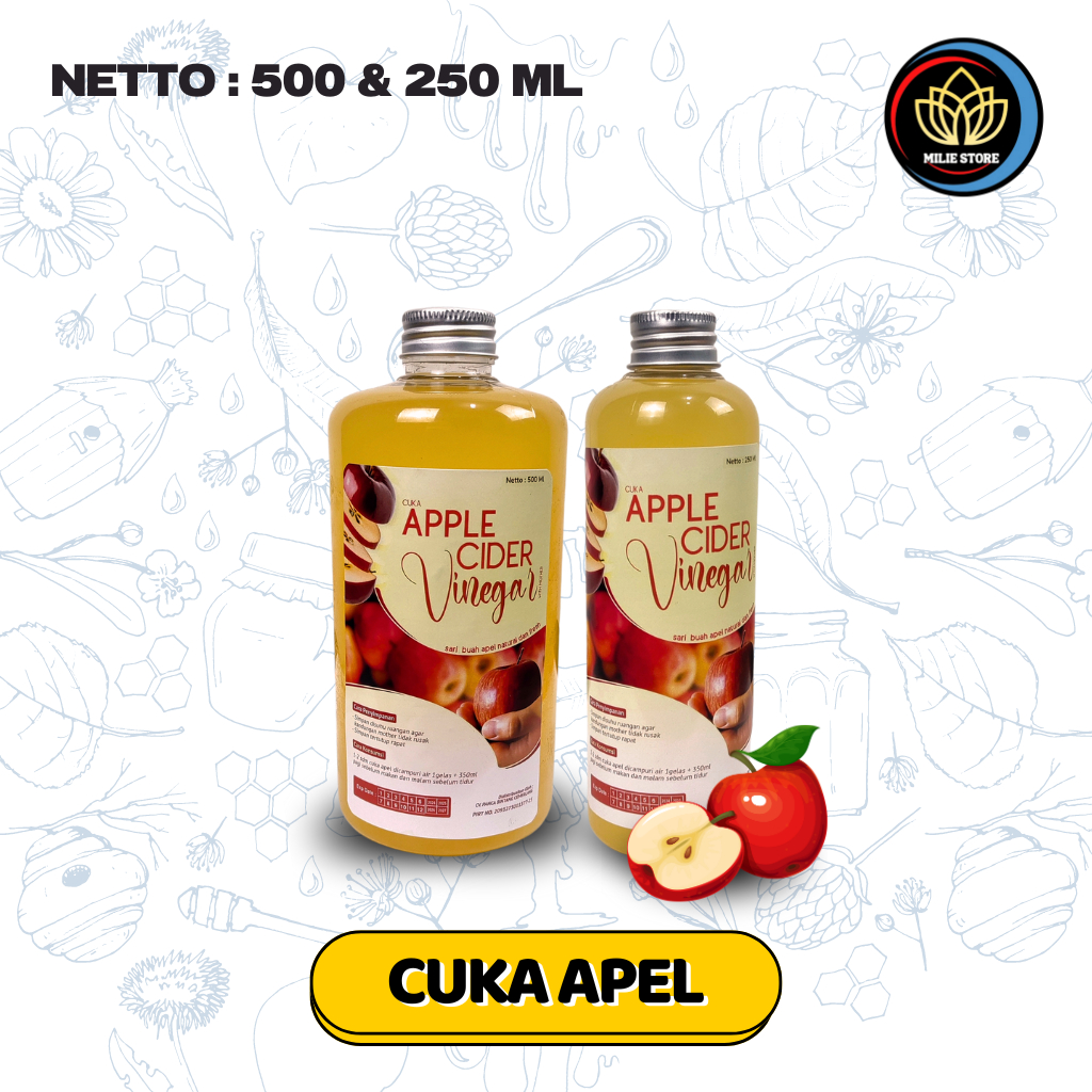 

Cuka Apel Organik Original 250 / 500 ML - Apple Cider Vinegar With Mother