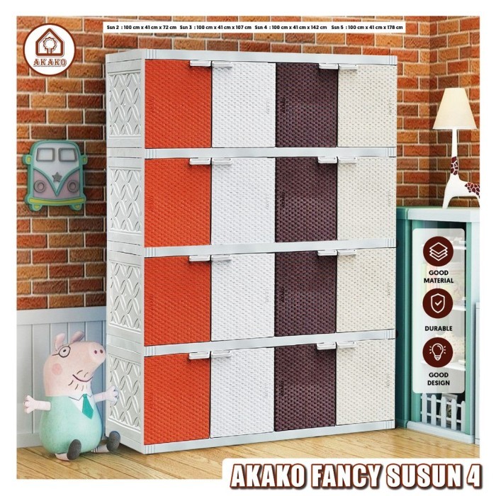 LEMARI PAKAIAN AKAKO FANCY SUSUN 4