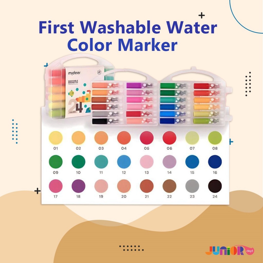 

First Washable Water-Color Round Tip Marker/Spidol Anak Water-Based