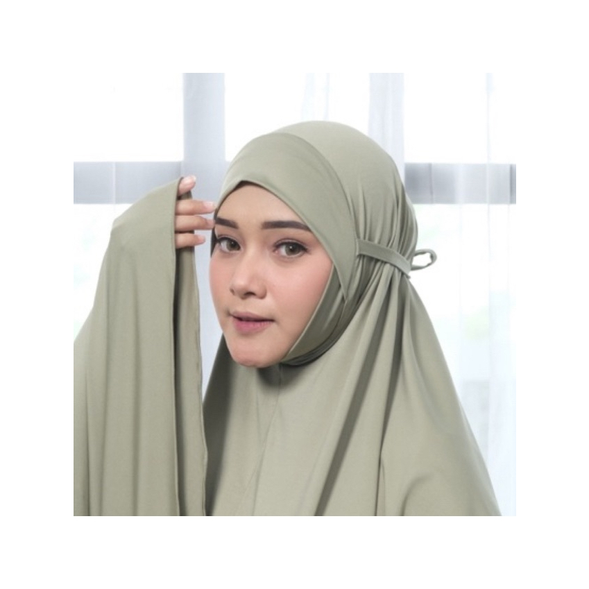 Mukena Telekung Malaysia Lycra Penutup Dagu Syar'i Jumbo