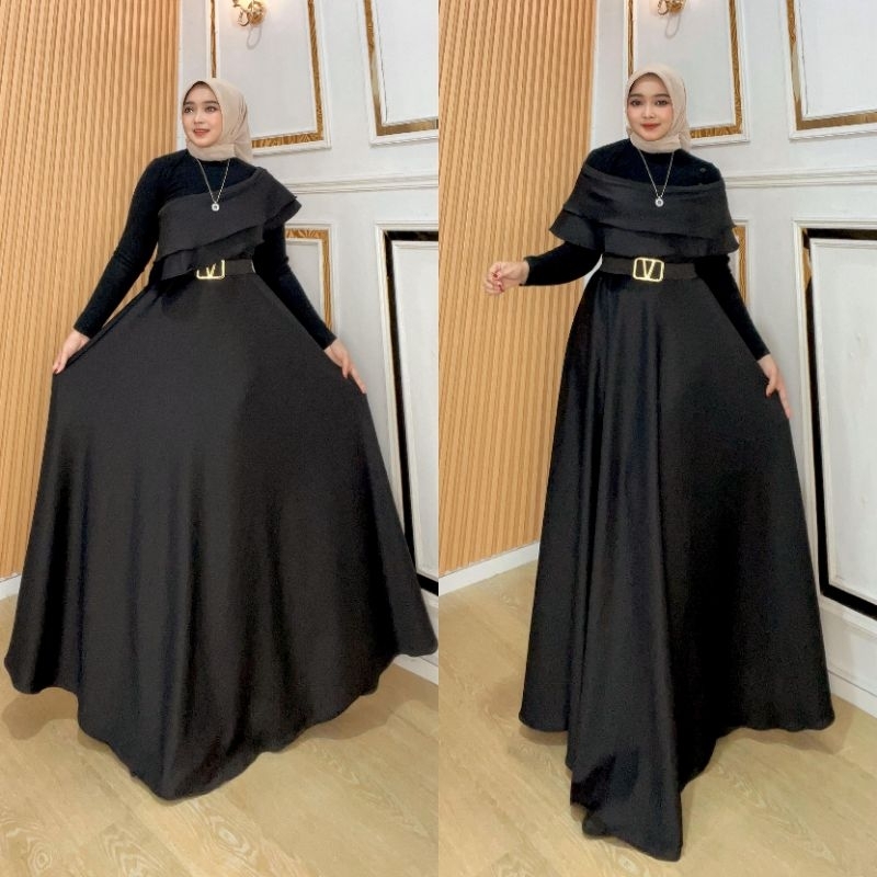 Novita gamis scuba / gamis terbaru by Rizam