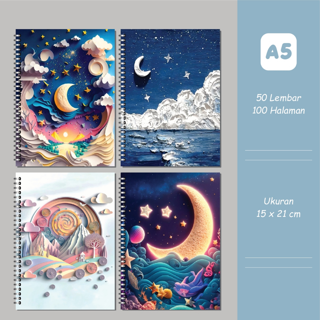

[ READY ] SKETCHBOOK BUKU SKETSA A5 ISI 100 HALAMAN JILID SPIRAL COVER TEBAL
