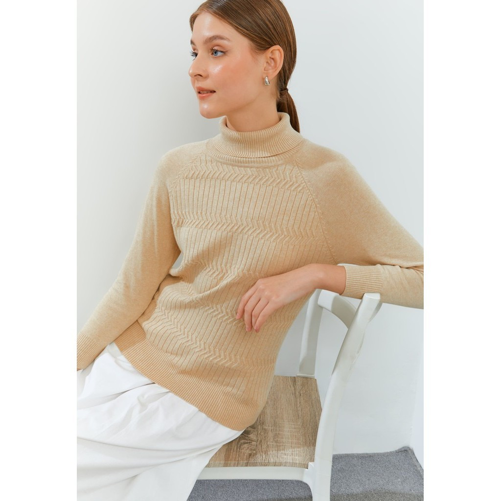 Chic Girl Esme Knitted Top Brown-Fashion Muslim > Pakaian Muslim Wanita > Atasan > Kemeja, Blus, & I