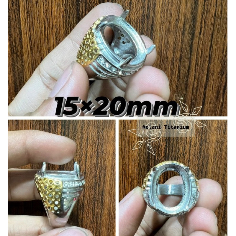 Ikatan Cincin Titanium Gigi 15x20mm
